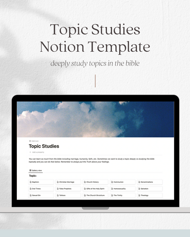 Topic Studies - Notion Template