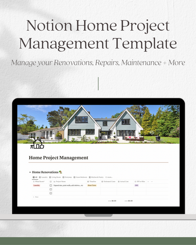 Notion Home Project Management Template