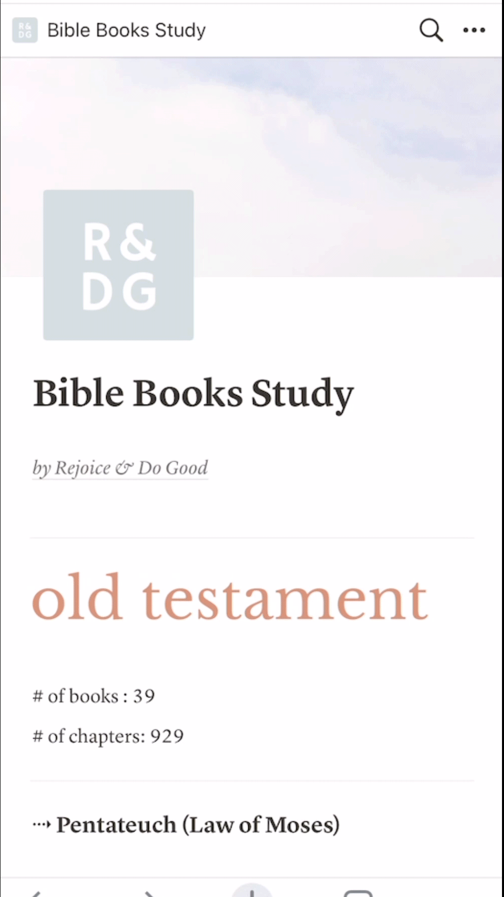 Bible Study Notion Template